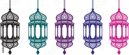 Traditional Arabic lanterns for Ramadan and Eid celebration