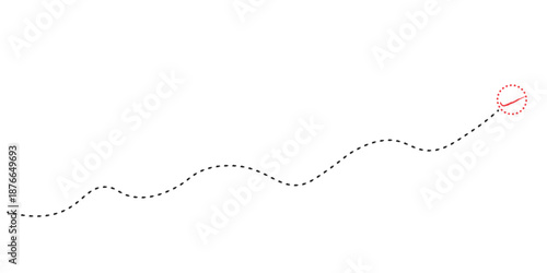 Vector treasure map element. A dashed line and red X mark ink on the map. old pirate letter.