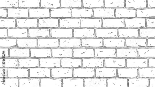 Clean White Brick Wall Texture Background with Light Gray Mortar. Modern Urban Loft Surface Pattern for Design and Decor.