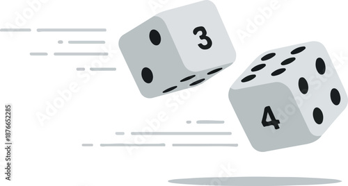 Rolling the Dice Luck and Chance in a Game of Strategy with white background