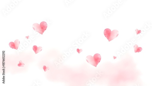 몽환적인하트무늬수채화배경