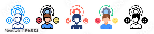 Emotional Regulation Icon Sheet Multiple Style Collection 