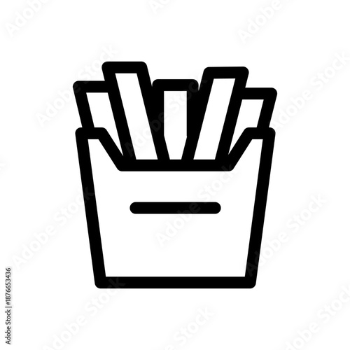 French Fries Icon Fast Food Transparent Background