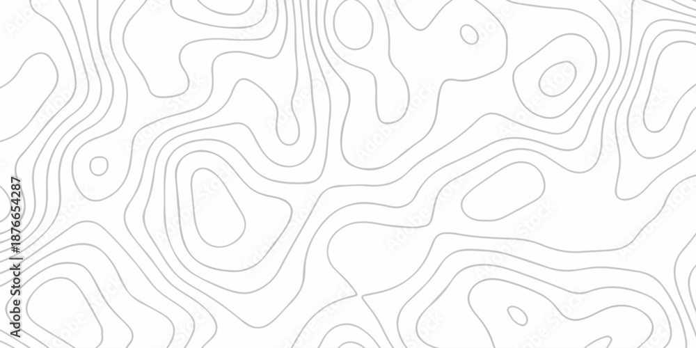 Fototapeta premium Topographic map patterns, topography line map. Contour map texture backdrop digital print texture terrain lines and strokes. Panorama view swirls black wave curve lines banner background design.