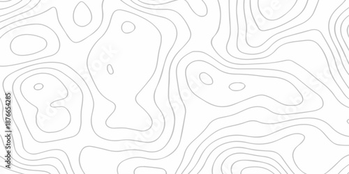 Topographic map patterns, topography line map. Contour map texture backdrop digital print texture terrain lines and strokes. Panorama view swirls black wave curve lines banner background design.	