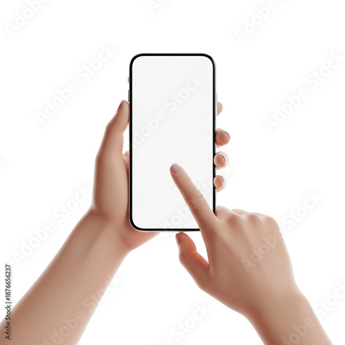 スマートフォン操作 指で触れる デジタル世界