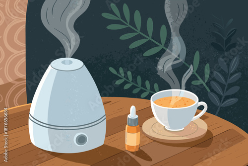 Winter Tea Steam Humidifier Corner
