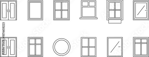 Modern window and door design collection, architectural elements, home renovation, construction planning, interior exterior style inspiration