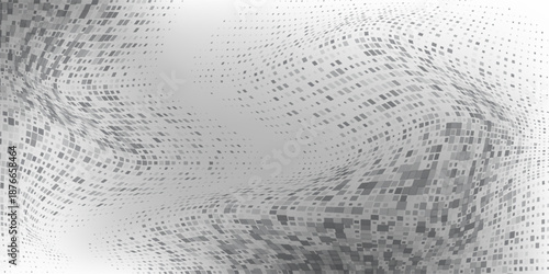 Abstract rectangle abstract silver foil mesh background with metal mirror texture. Chrome gradient design abstract art