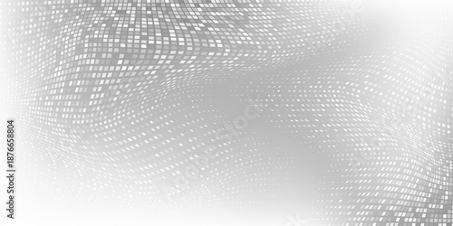 Modern rectangle abstract silver foil mesh background with metal mirror texture. Chrome gradient abstract simple art