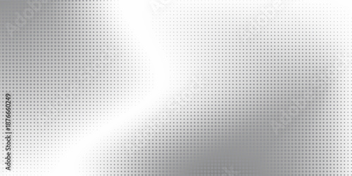 Dot silver foil mesh background with metal mirror texture. Chrome gradient dotted simple art