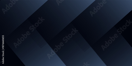 Modern black dark blue white abstract background. Minimal. Color gradient. Web banner. Geometric shape. 3d effect. Lines stripes triangles. Design. Futuristic. Metal metallic effect. Luxury. Premium.