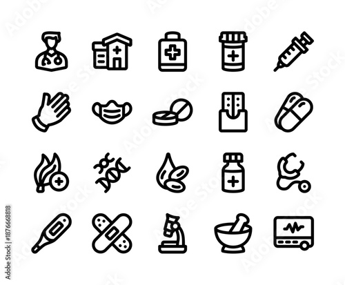 Healthcare and medical icon pack