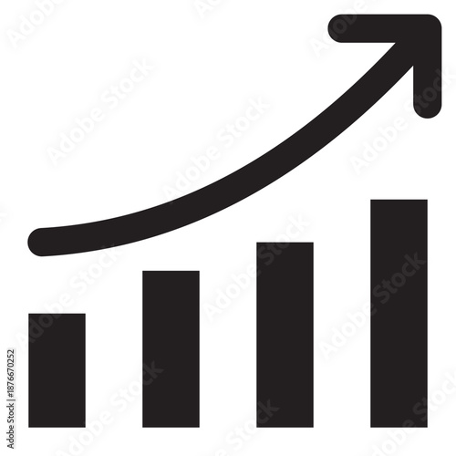 vector icon of index going up