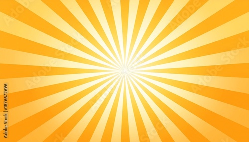 Sun groovy background, summer retro radial burst, yellow graphic wave. Abstract trendy sunshine poster. Cartoon light beam print. Vintage boho pattern. Modern color funky vector illustration