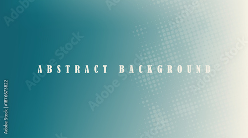 Abstract halftone dot pattern background gradient teal cream design