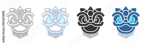 icon set multiple style collection	