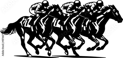 Ultimate Global Horse Racing Silhouette Art