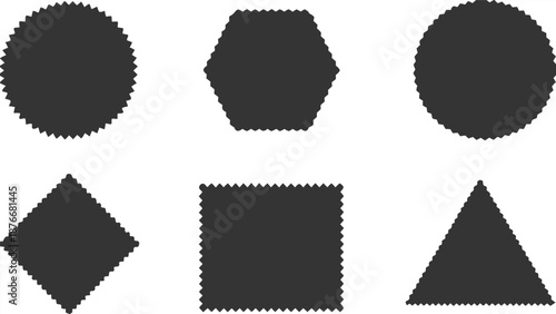 set of vintage labels and blank postage stamps