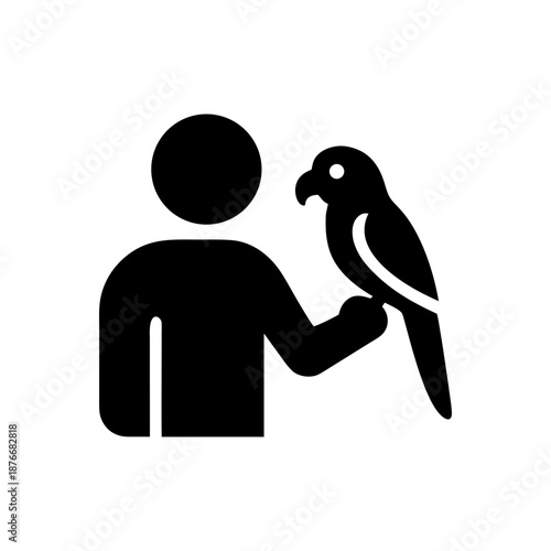 Man With Perched Parrot Icon