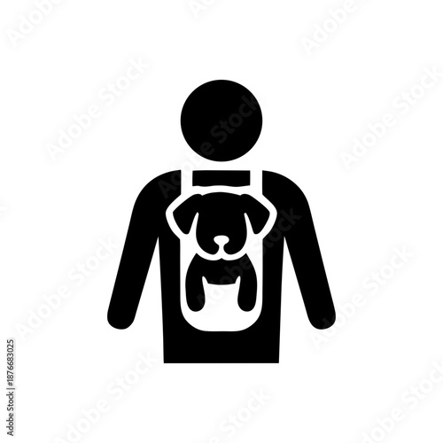 Carrying Dog In Sling Icon