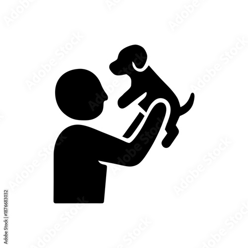 Lifting Small Puppy Up Icon