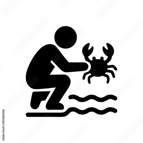 Inspecting Large Ocean Crab Icon