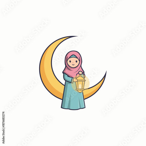 cartoon illustration of a little girl