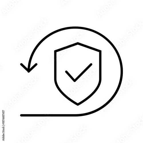 Protection vector icon. Defense Illustration sign.  Security symbol. safety logo.
