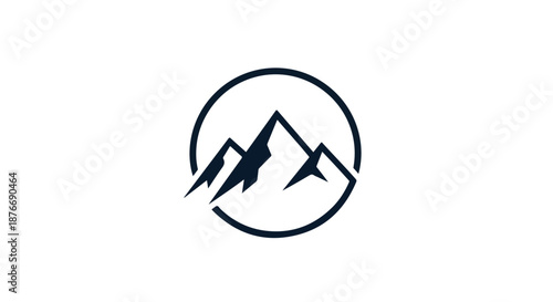 Minimalist Mountain Logo for Corporate Branding and Outdoor Business Identity