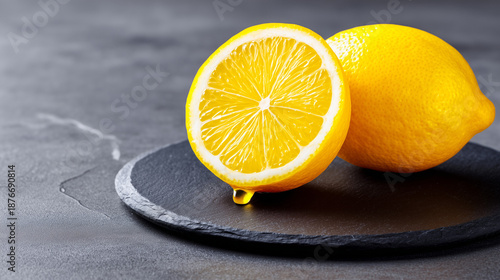 Sliced Lemon Half Resting o...