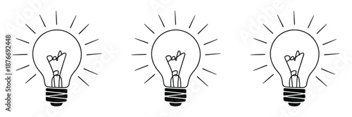 Idea bulb icon illustration, including creative light symbol, innovation concept graphics, bright inspiration elements, vector design, perfect for creativity, business, education