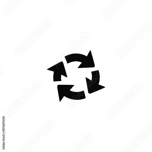 Recycling Symbol Illustration with Arrows Forming a Circle
