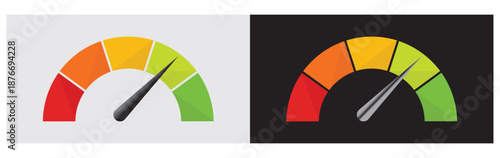 Dashboard speedometer icons set. Tachometer icon isolated. Time management clock stopwatch. Speed Timer Line Icon. Past time icon illustration vector. 