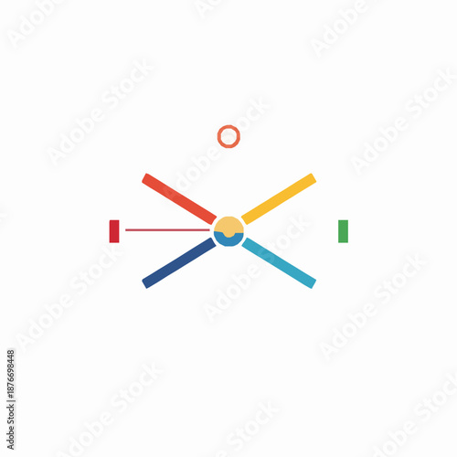 Abstract political ideology spectrum vector illustration with flat reformist conservative dynamics diagram