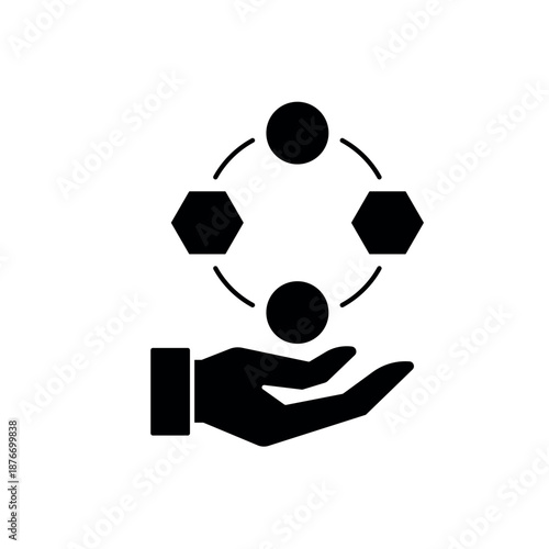 Association network and molecules hand outline editable stroke line drawing eps.