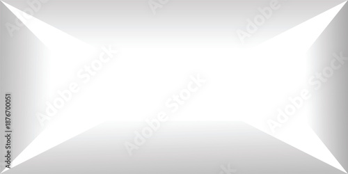 3d rendered illustration of a blank white paper sheet with a curled corner and light gray texture over an empty silver metal background template for business document design