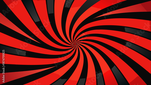 Dynamic red and black spiral Vector