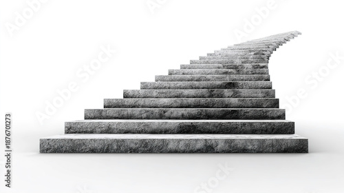 Beautiful open concept living room in new luxury home with floating staircase and view of kitchen with large island and stainless steel appliances