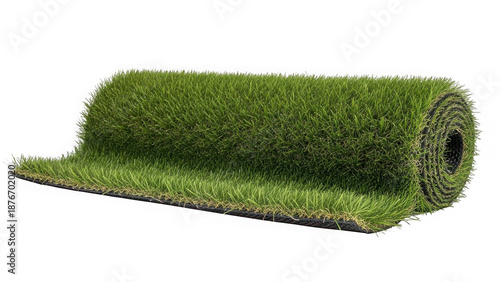 rolled up green grass turf for landscaping