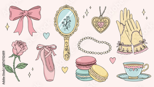 Vintage Feminine Accessories Collection.