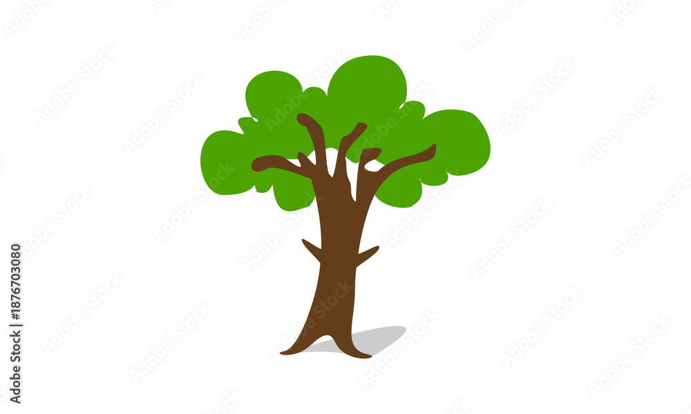 Obraz premium Standing tree illustration design vector