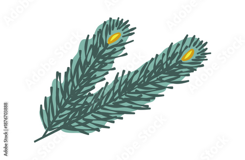 松の葉のイラスト(カラー)