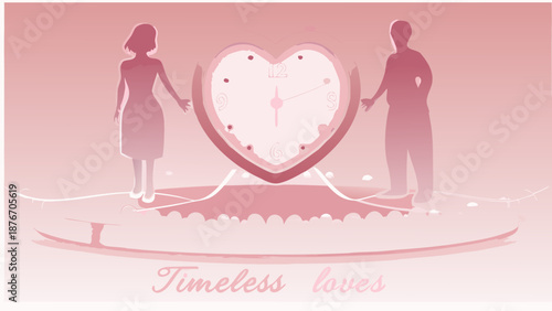 Couple embracing love and timeless moments together forever