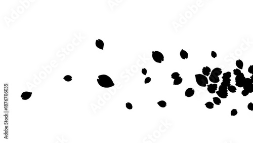 Black ink splatters on white background dynamic liquid motion