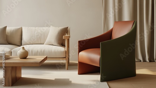 modern living room with sofa