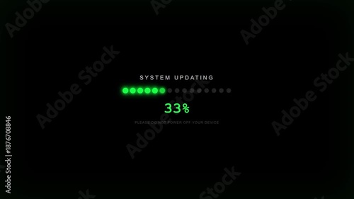 Wallpaper Mural Futuristic System Loading Progress Interface with Digital HUD Animation. Torontodigital.ca