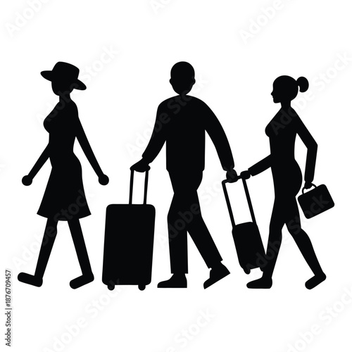 silhouette of a woman with shopping bags