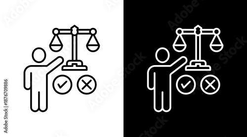 Ethical Leadership White Icon Set Design