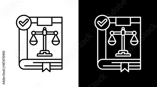 Regulatory Compliance White Icon Set Design